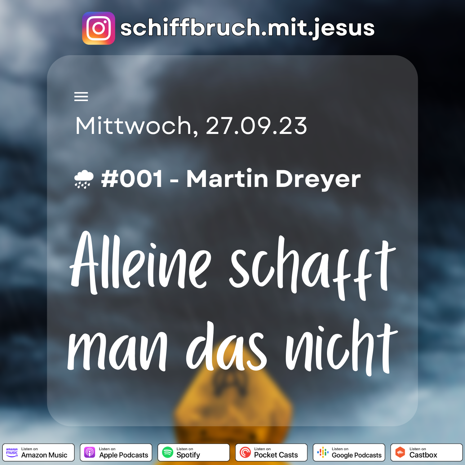 Schiffbruch mit Jesus