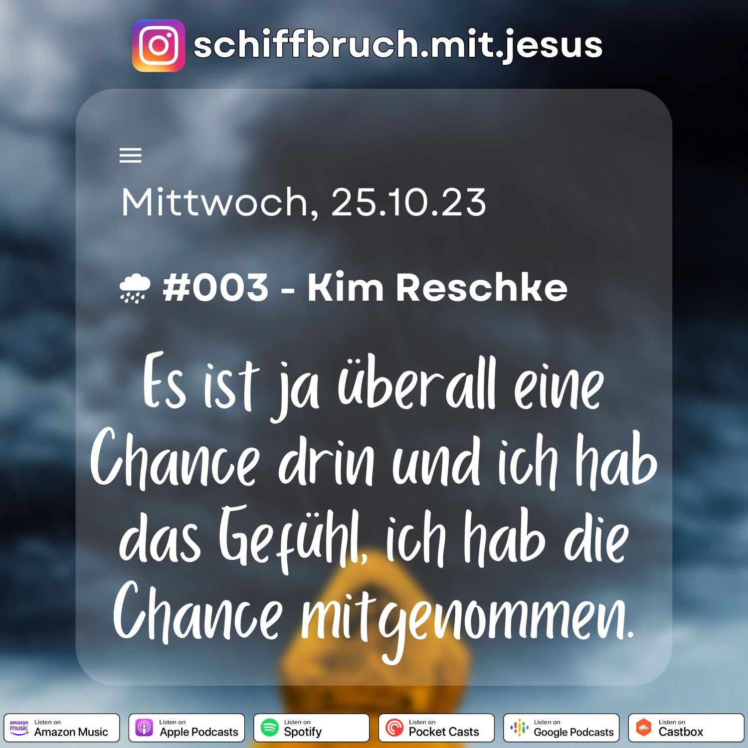 Schiffbruch mit Jesus