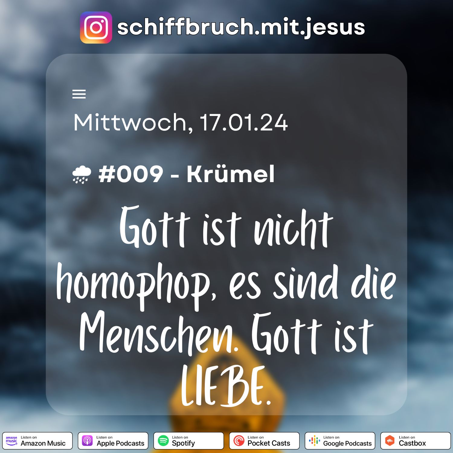 Schiffbruch mit Jesus