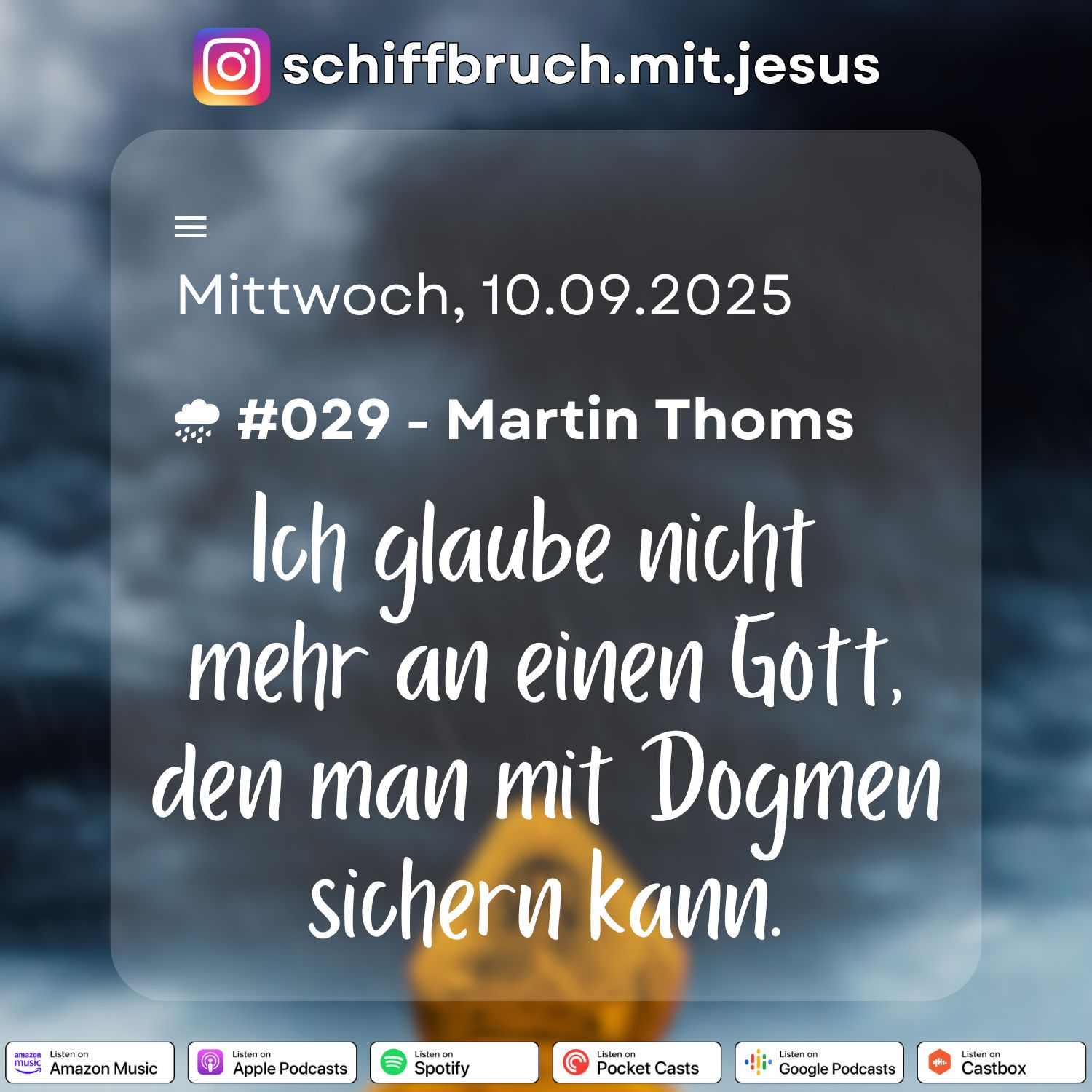 Schiffbruch mit Jesus