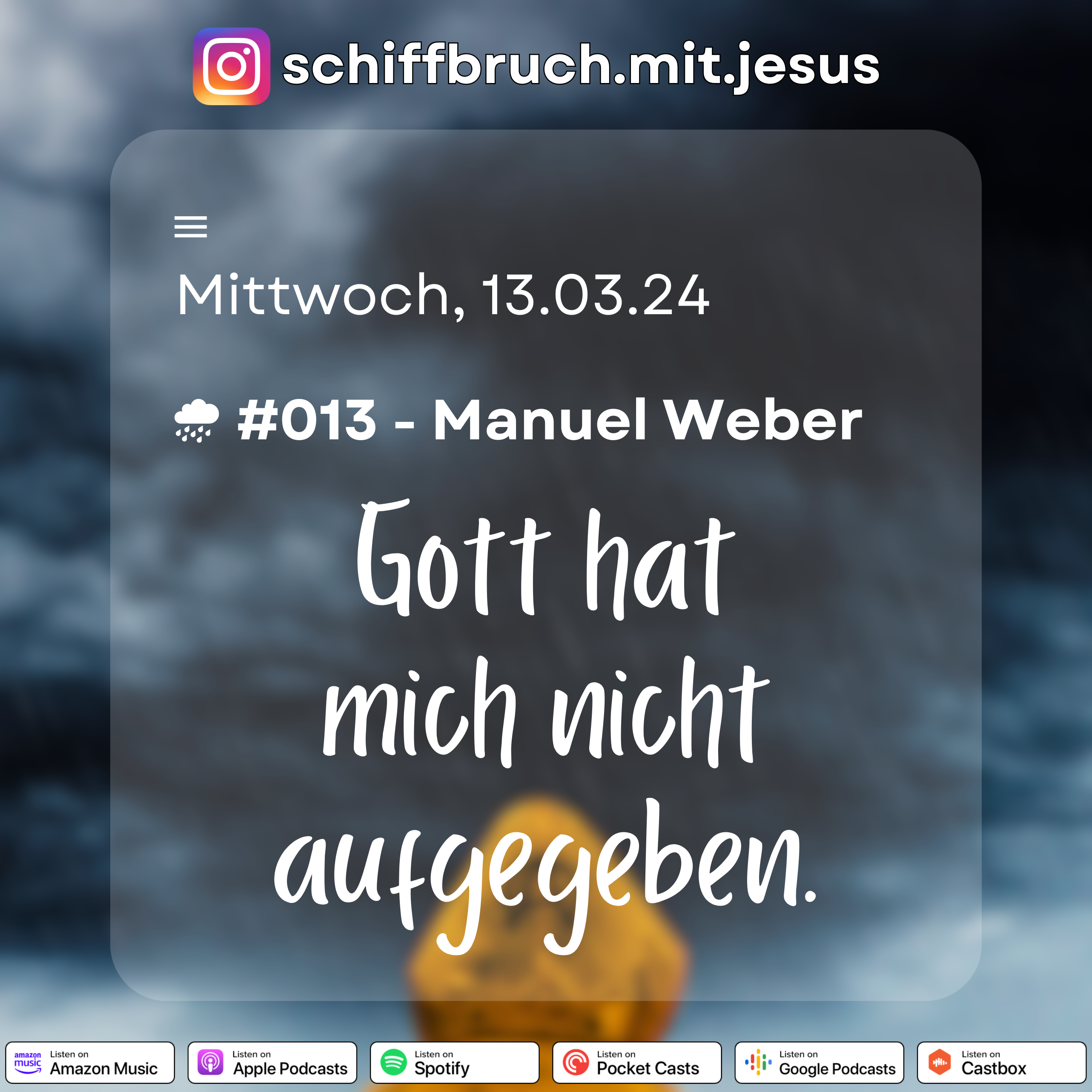 Schiffbruch mit Jesus